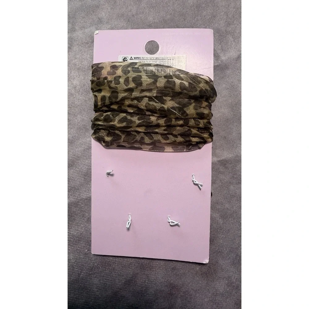 Wild Fable Sneaker Accessory Set Leopard Laces Butterfly Charms Gold Chain NWT